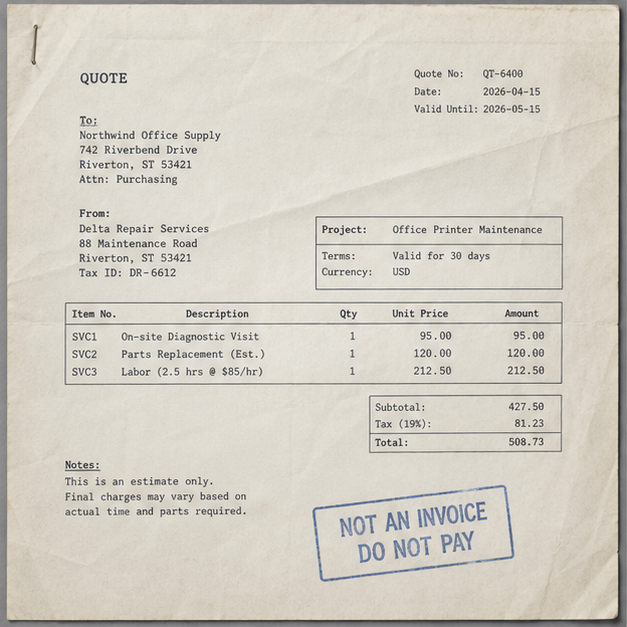P01 input scans/quote_6400_not_invoice.png
